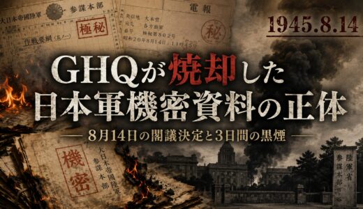 GHQが焼却した日本軍機密資料の正体｜8月14日の閣議決定と3日間の黒煙