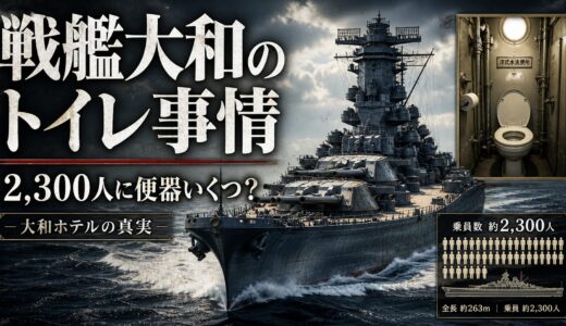 戦艦大和のトイレ事情｜2,300人に便器いくつ？大和ホテルの真実